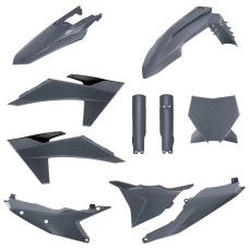 Комплект Пластика POLISPORT (Full Kit) 91290 KTM SX/SX-F/XC/XC-F 23-24 + Номер + Захист Вилки Сірий