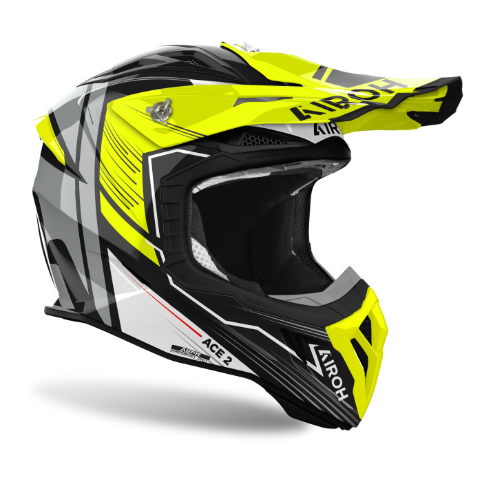 Шолом Airoh Aviator ACE 2 Engine Yellow Gloss — Розмір XL