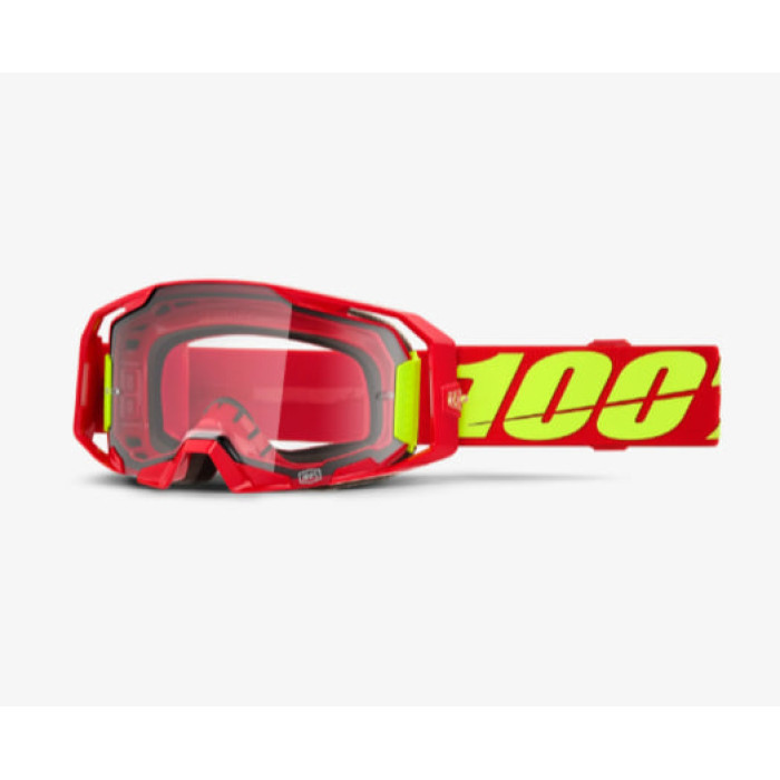 Окуляри 100% ARMATIC RED — прозора лінза (червоний/жовтий флуо)