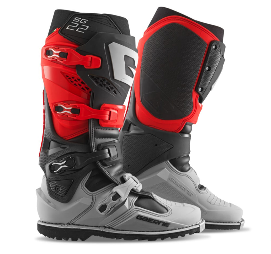 Мотоботи GAERNE SG-22 Gore -tex enduro колір червоний/чорний/сірий,  limited edition — Розмір  42