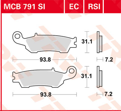 Гальмівні колодки для бездоріжжя серії RSI