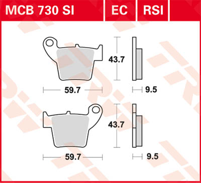 Гальмівні колодки для бездоріжжя серії RSI