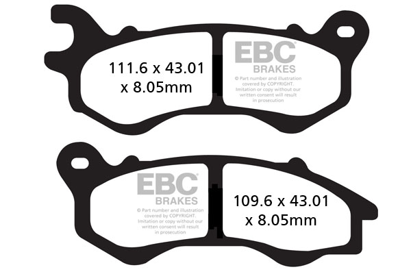 Гальмівні колодки для скутерів SFAC Carbon Series