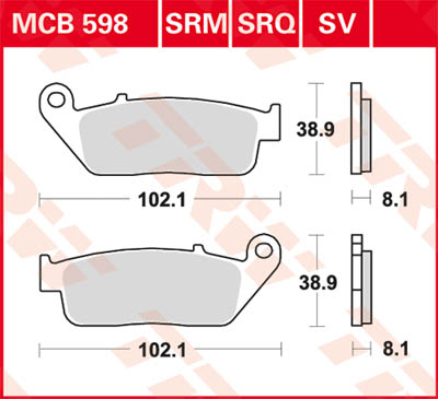 Гальмівні колодки для скутерів серії SRM