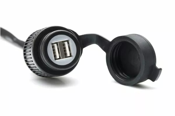 USB-розетка для подвійної зарядки з джгутом кабелів
