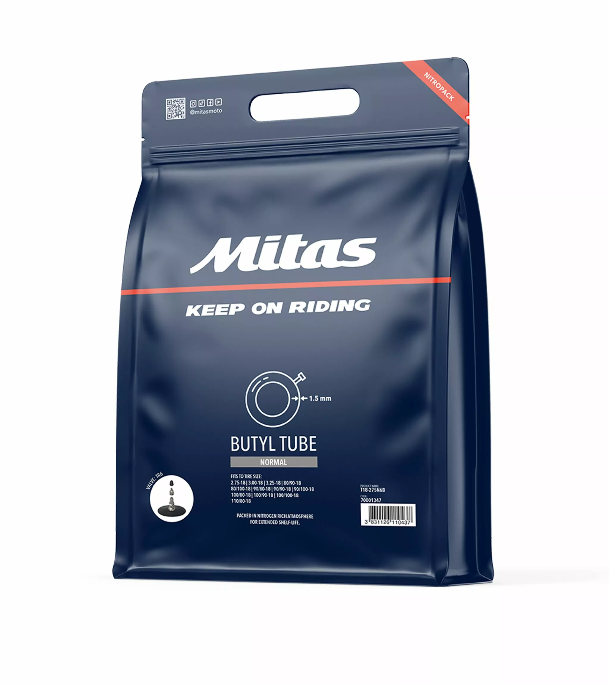 Камера MITAS Ultra Heavy 4,0 мм TR6