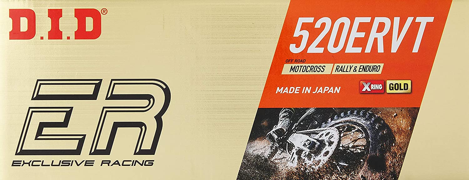 Ланцюг DID 520ERVT-118 X-Ring 118 ланок Золотий + Замок