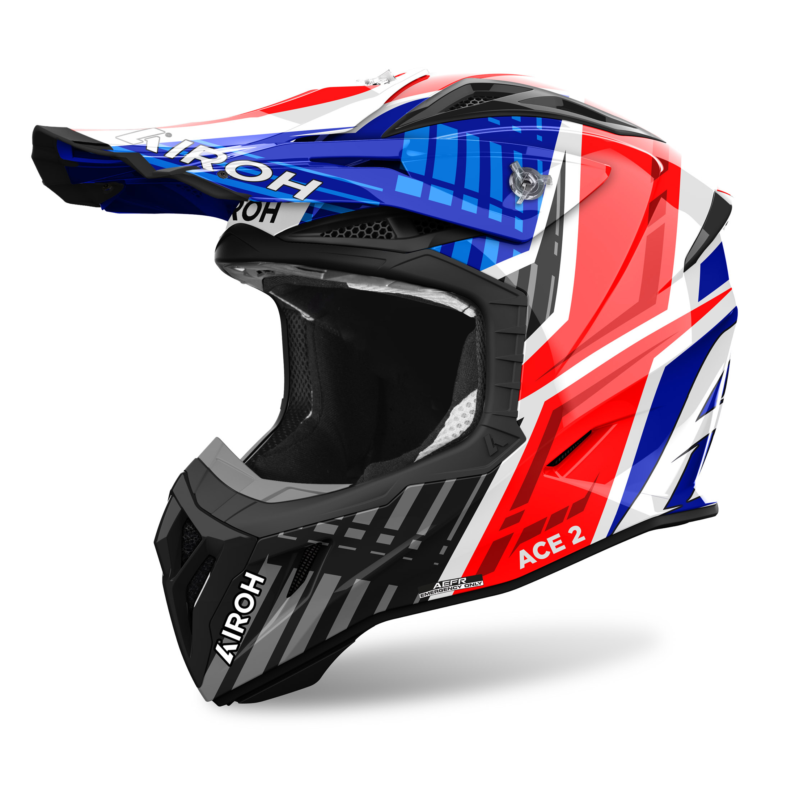 Шолом Airoh Aviator ACE 2 Proud Blue Red Gloss — Розмір L